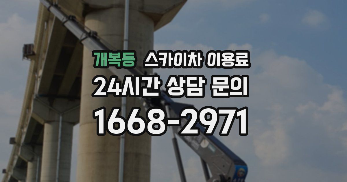 개복동 스카이차 이용료