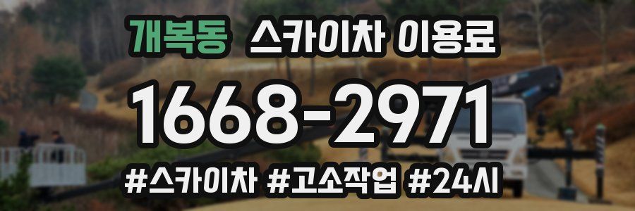 개복동 스카이차 이용료