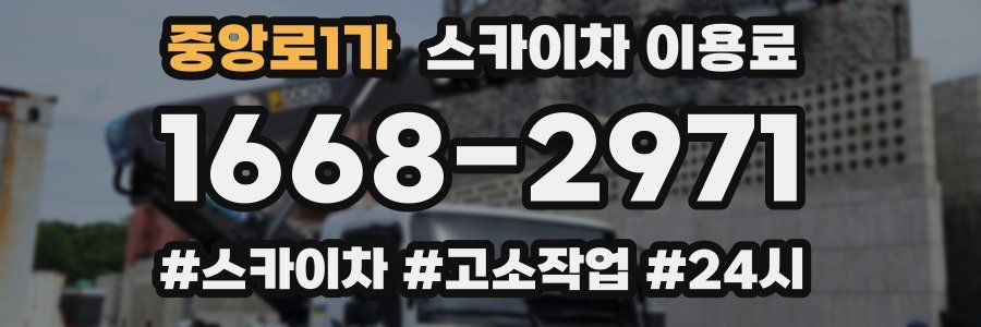 중앙로1가 스카이차 이용료