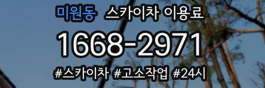 미원동 스카이차 이용료