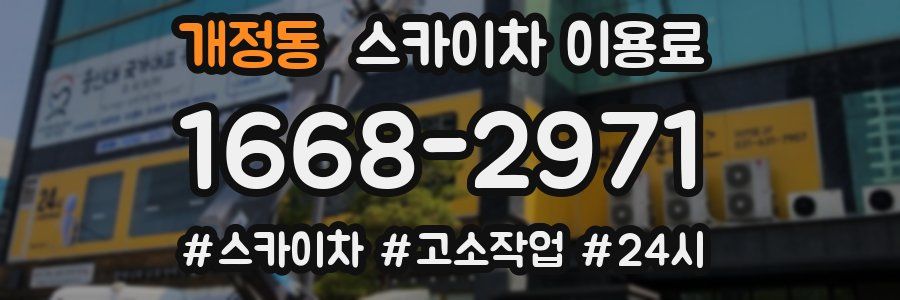 개정동 스카이차 이용료