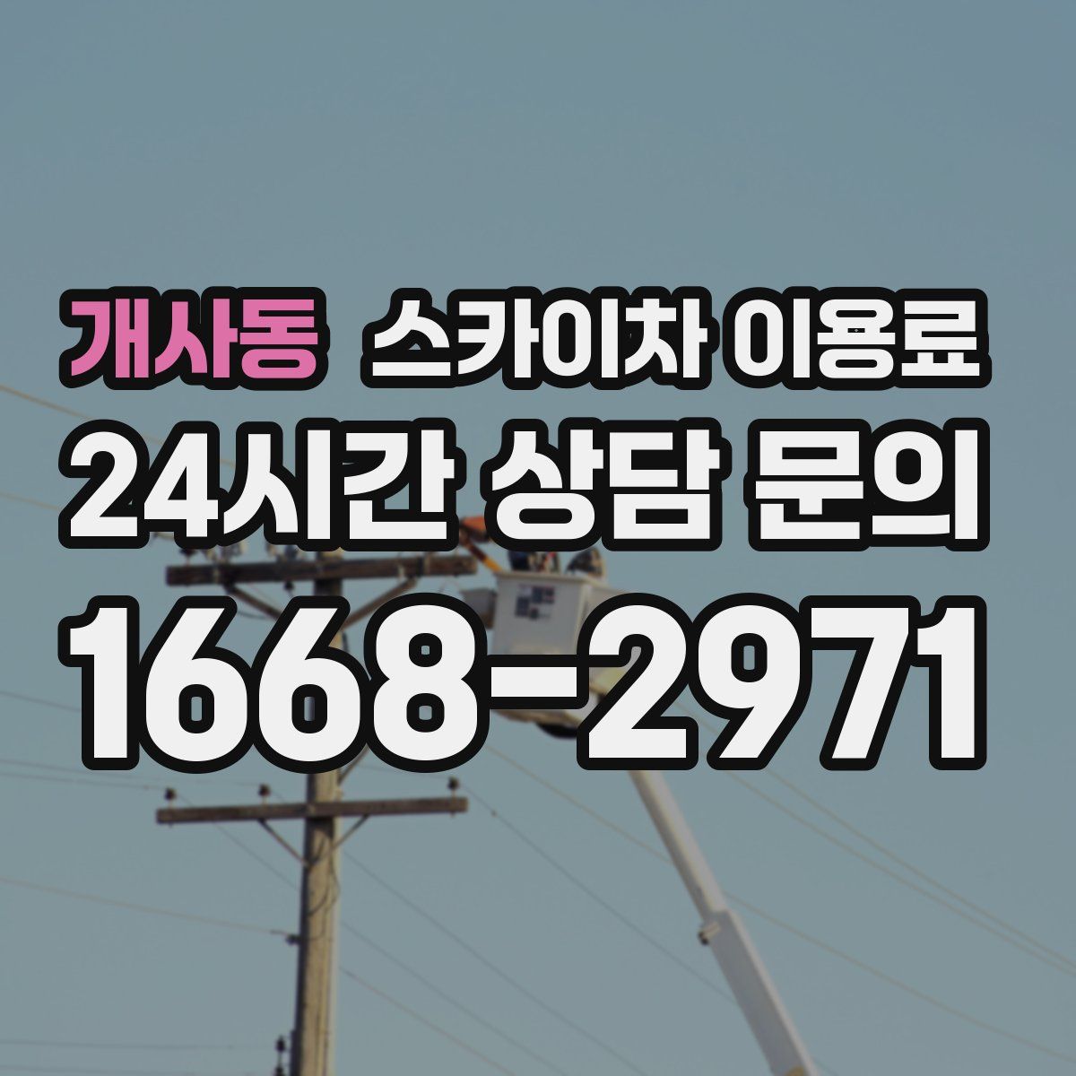 개사동 스카이차 이용료