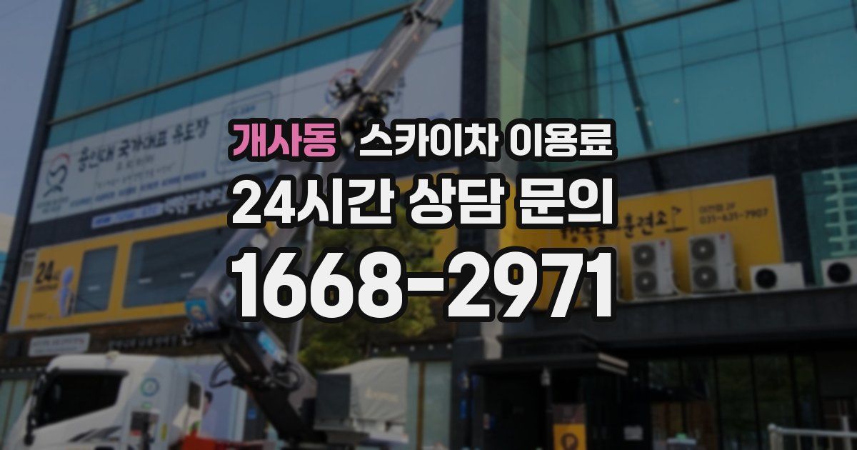 개사동 스카이차 이용료