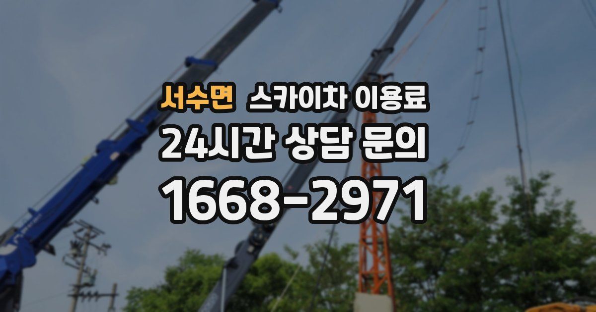 서수면 스카이차 이용료