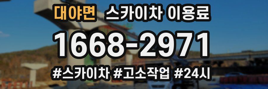 대야면 스카이차 이용료