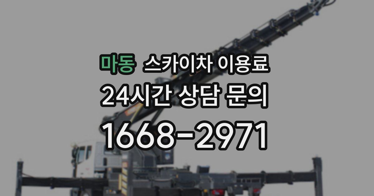 마동 스카이차 이용료