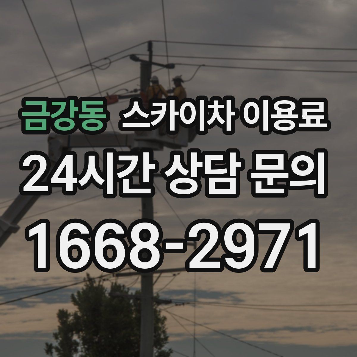 금강동 스카이차 이용료 결정에 필요한 현장 정보 정리