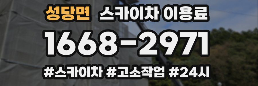 성당면 스카이차 이용료