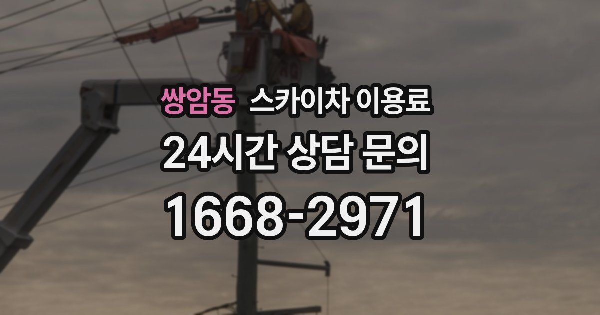 쌍암동 스카이차 이용료