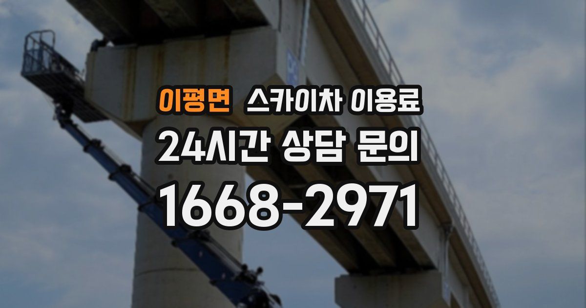 이평면 스카이차 이용료