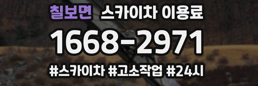 칠보면 스카이차 이용료
