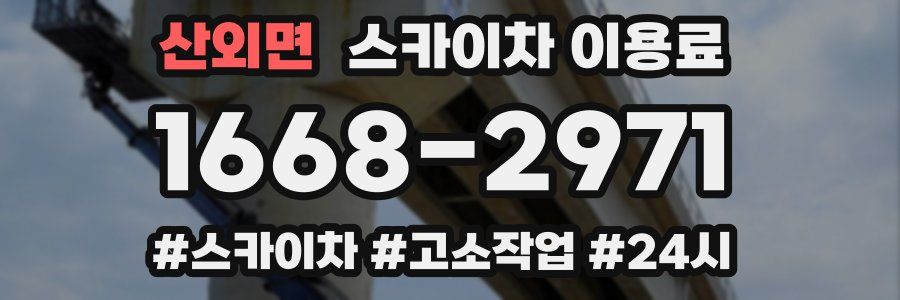 산외면 스카이차 이용료