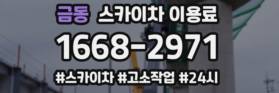 금동 스카이차 이용료