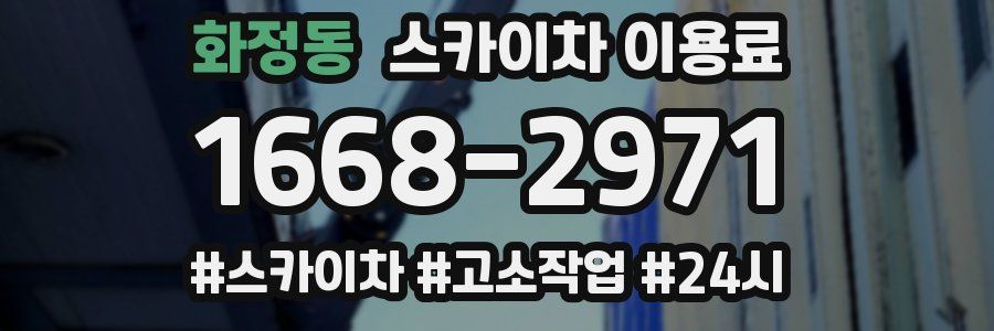 화정동 스카이차 이용료