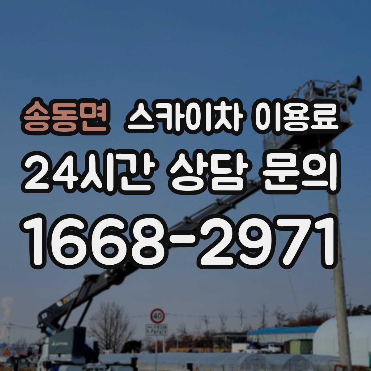 송동면 스카이차 이용료