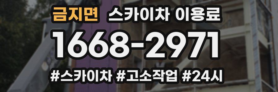 금지면 스카이차 이용료