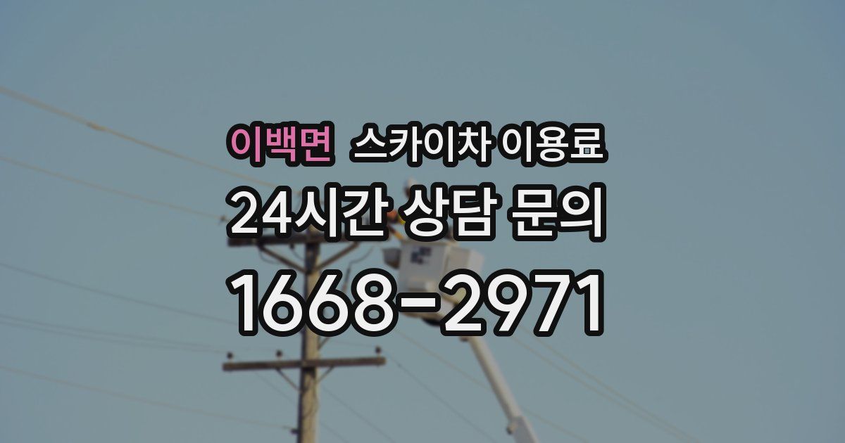 이백면 스카이차 이용료