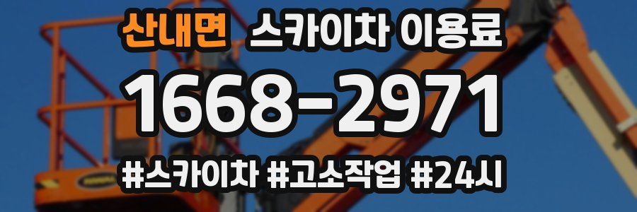 산내면 스카이차 이용료