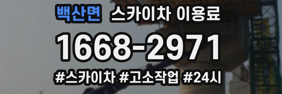 백산면 스카이차 이용료
