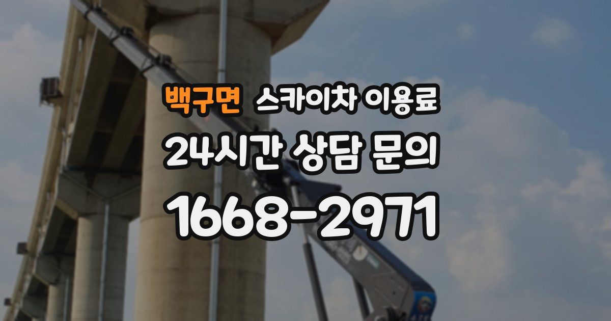 백구면 스카이차 이용료