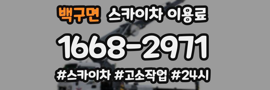 백구면 스카이차 이용료