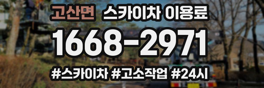 고산면 스카이차 이용료