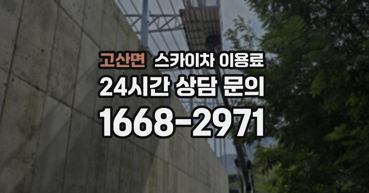 고산면 스카이차 이용료