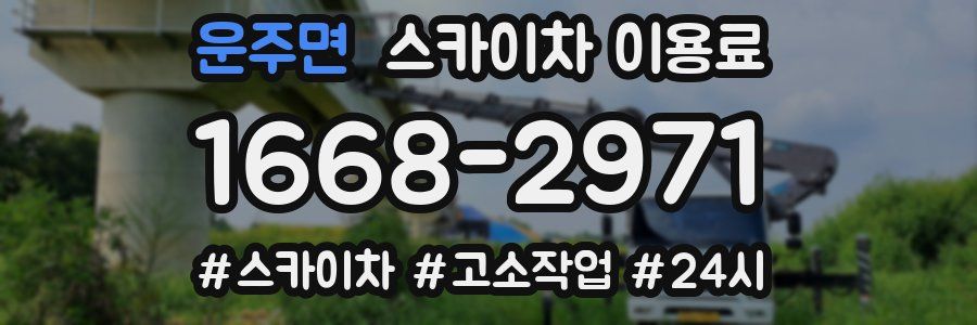 운주면 스카이차 이용료