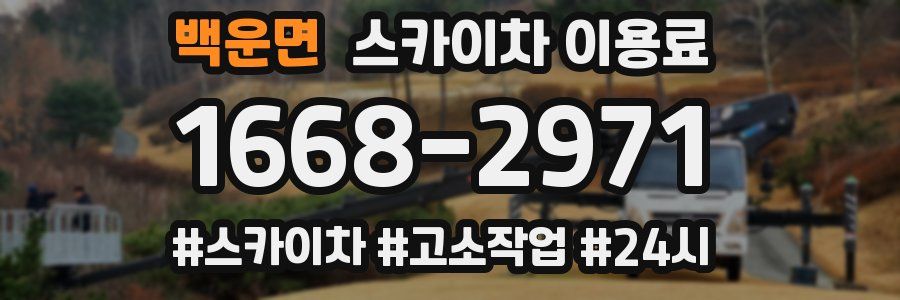 백운면 스카이차 이용료
