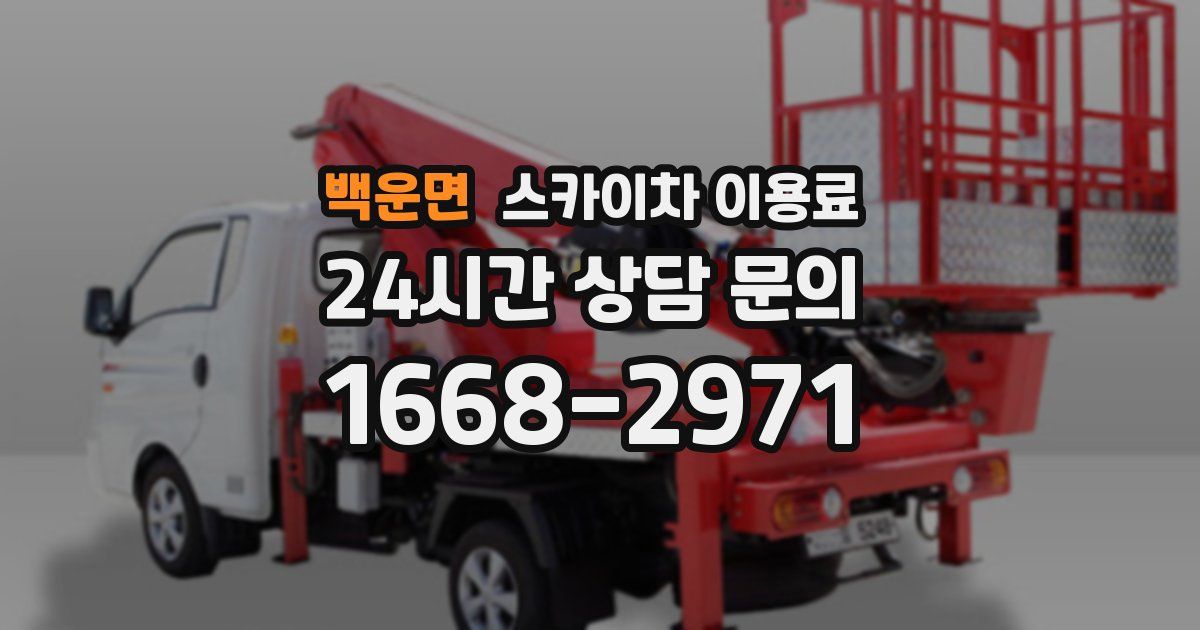 백운면 스카이차 이용료