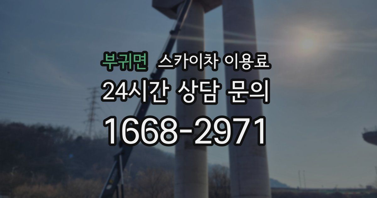 부귀면 스카이차 이용료