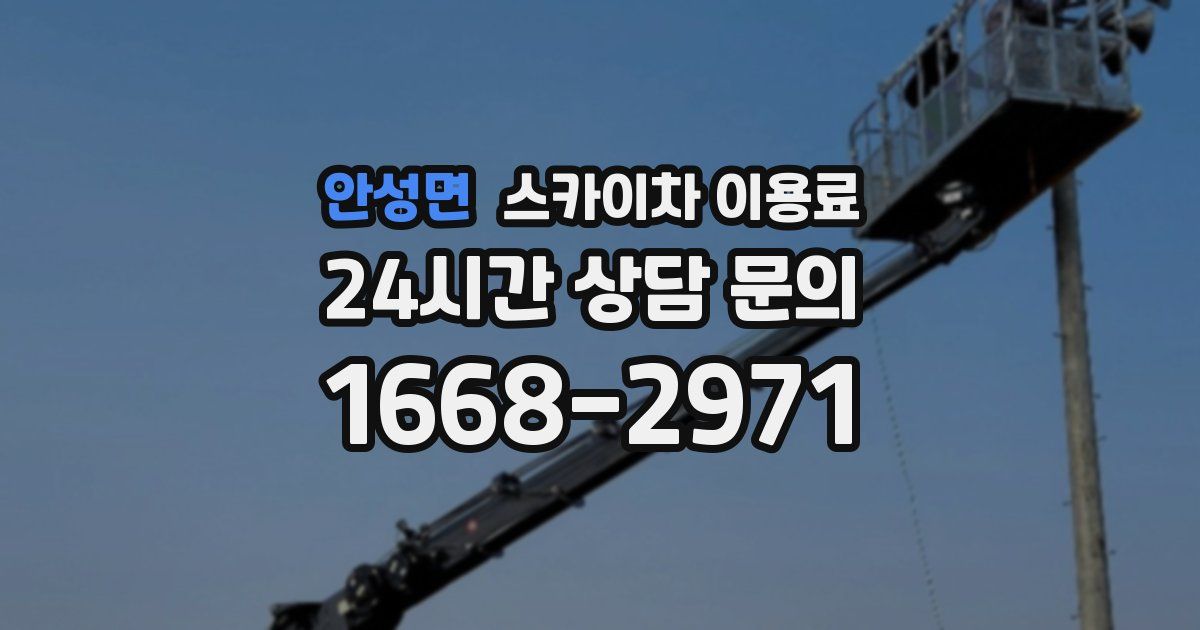 안성면 스카이차 이용료