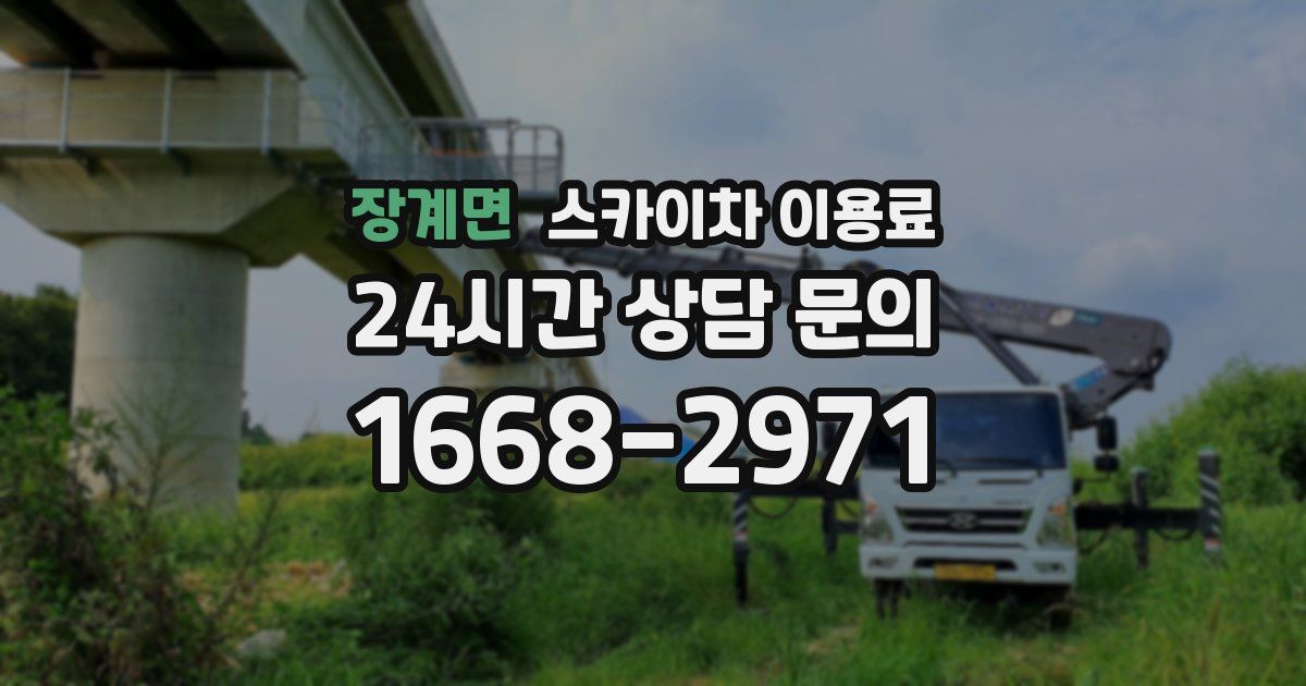 장계면 스카이차 이용료