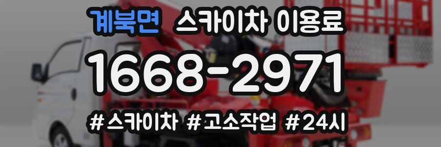 계북면 스카이차 이용료