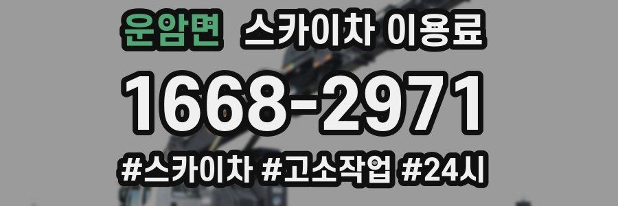 운암면 스카이차 이용료