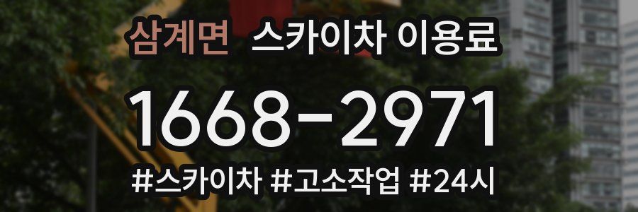삼계면 스카이차 이용료