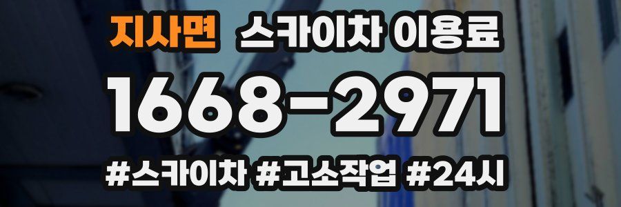 지사면 스카이차 이용료