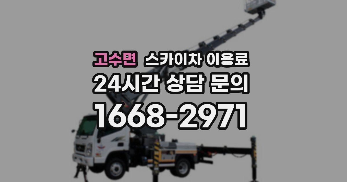 고수면 스카이차 이용료