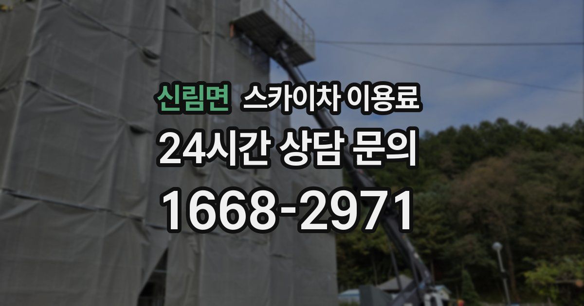신림면 스카이차 이용료