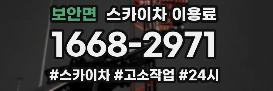 보안면 스카이차 이용료