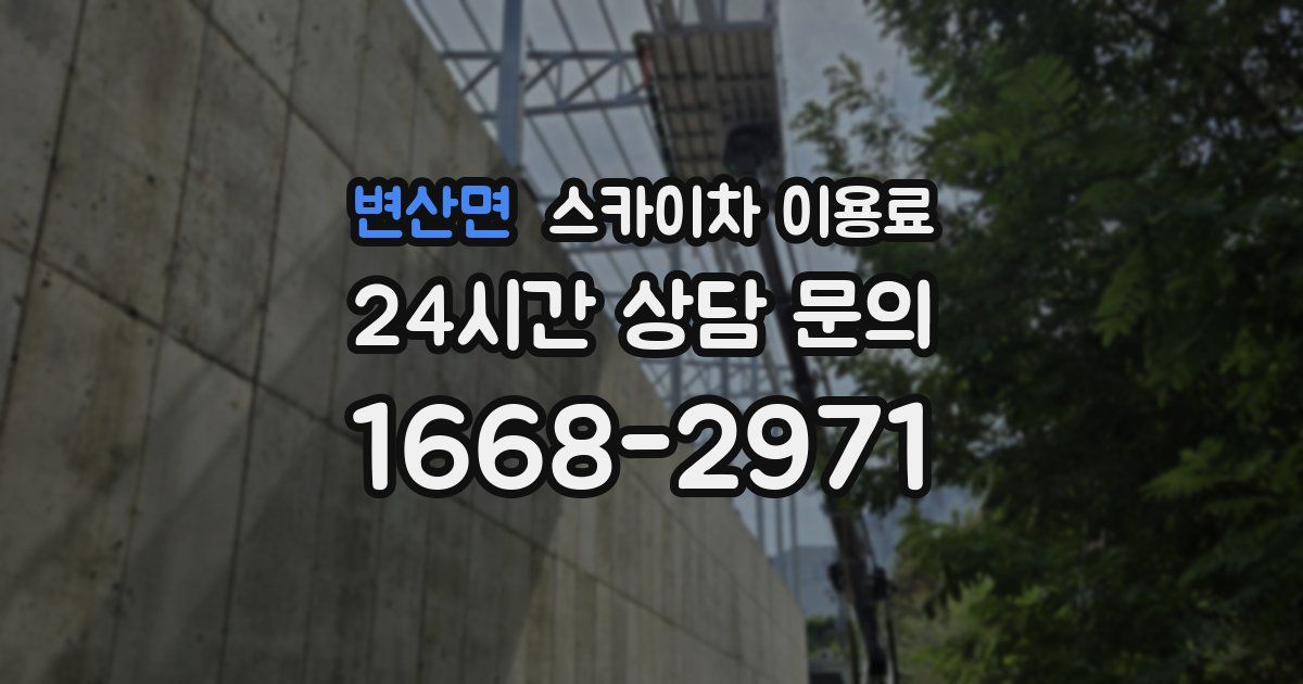 변산면 스카이차 이용료