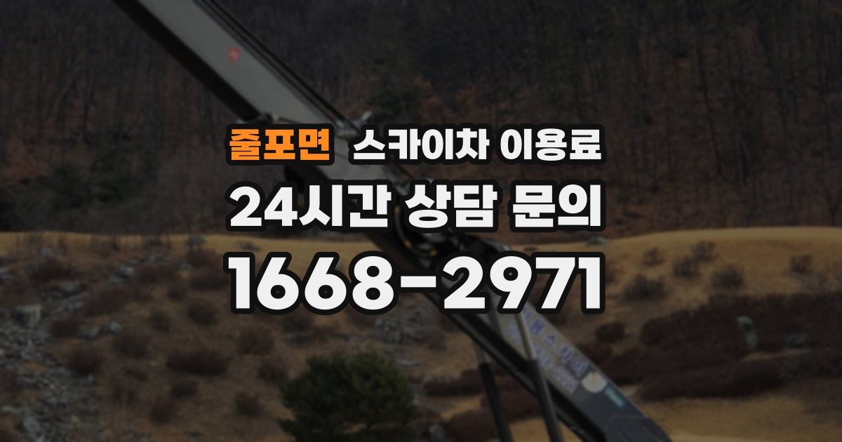줄포면 스카이차 이용료