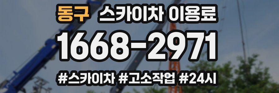 동구 스카이차 이용료