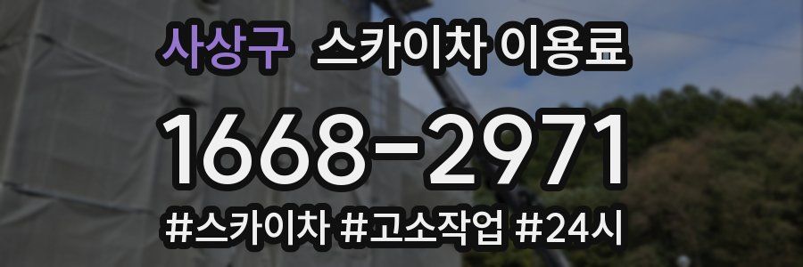사상구 스카이차 이용료