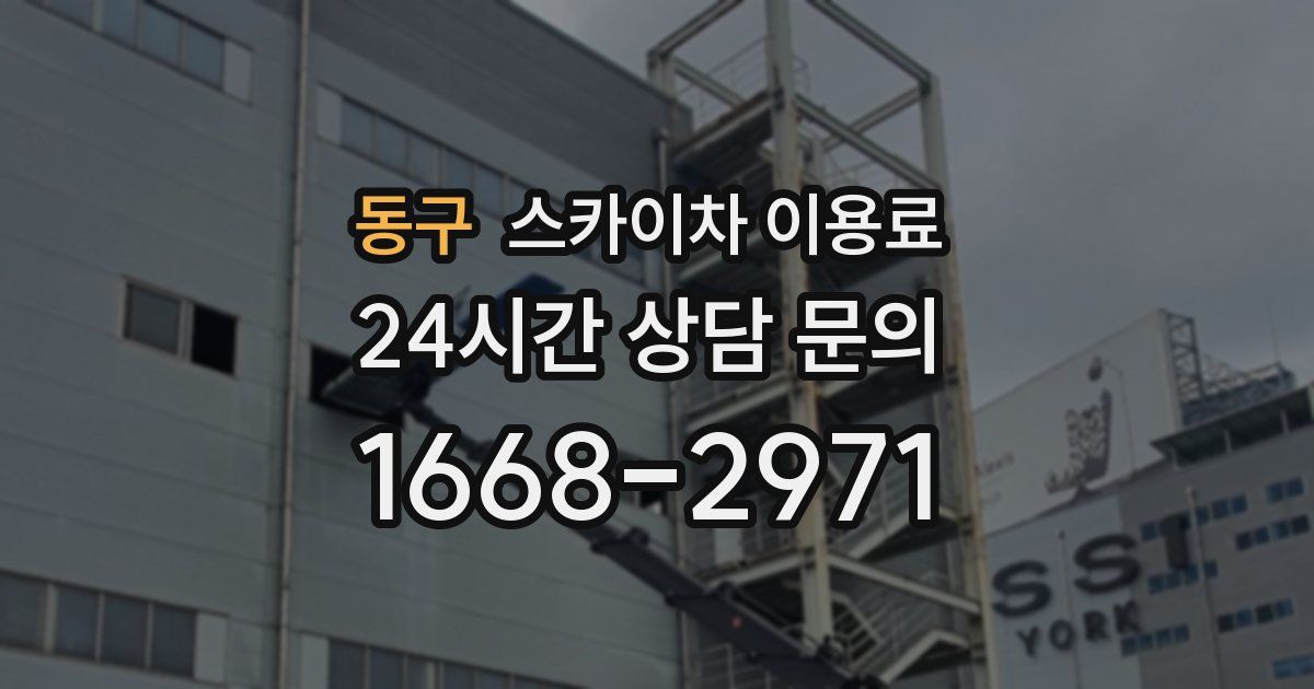 동구 스카이차 이용료