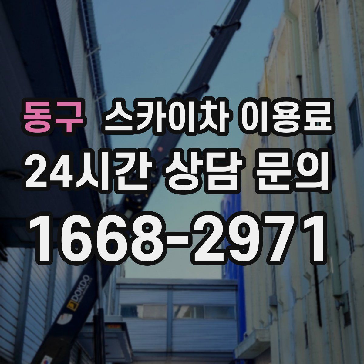 동구 스카이차 이용료
