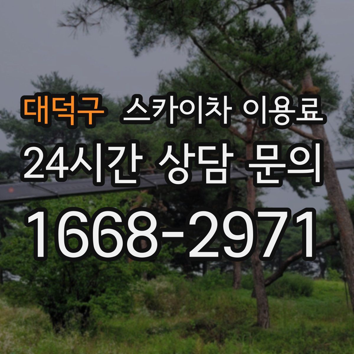 대덕구 스카이차 이용료