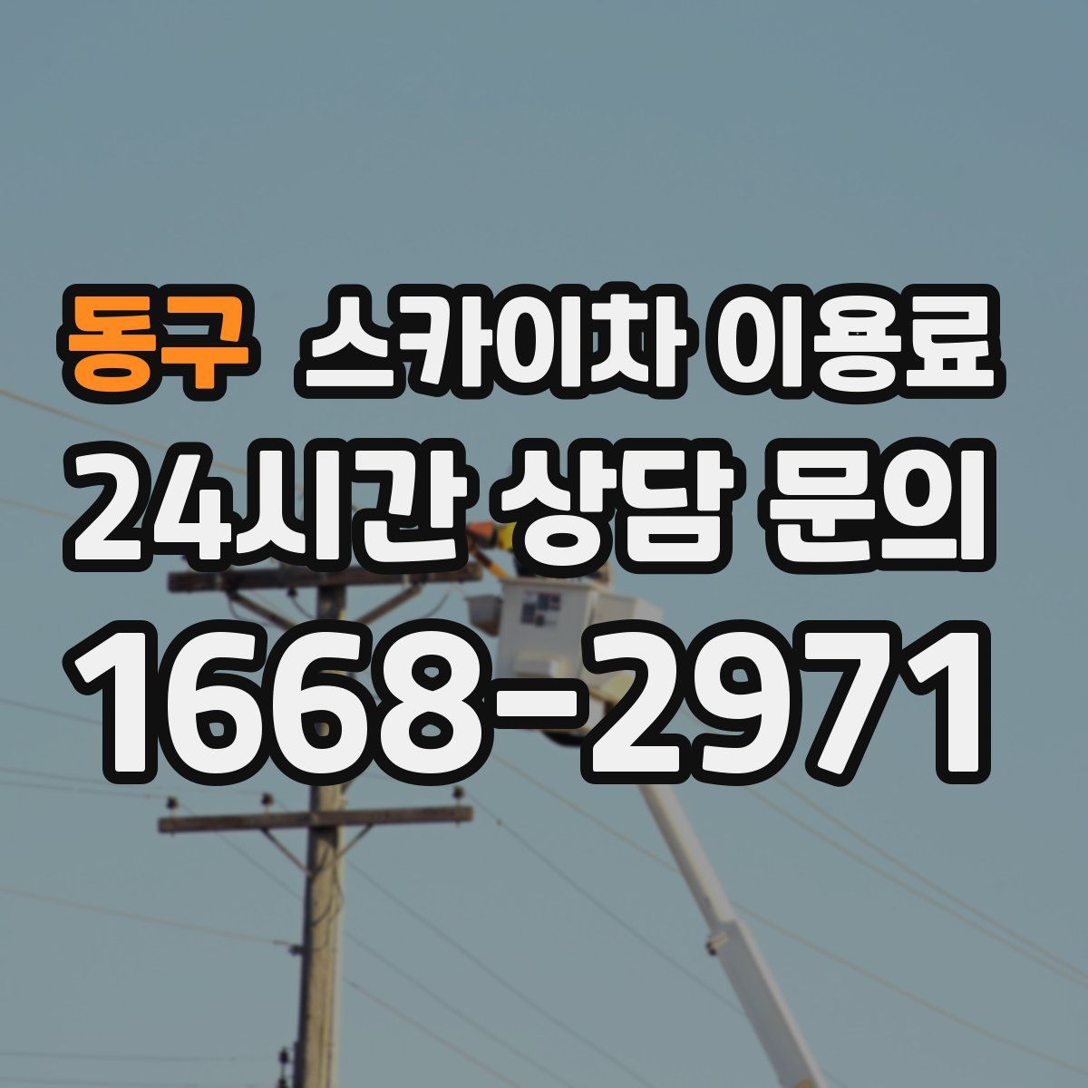 동구 스카이차 이용료