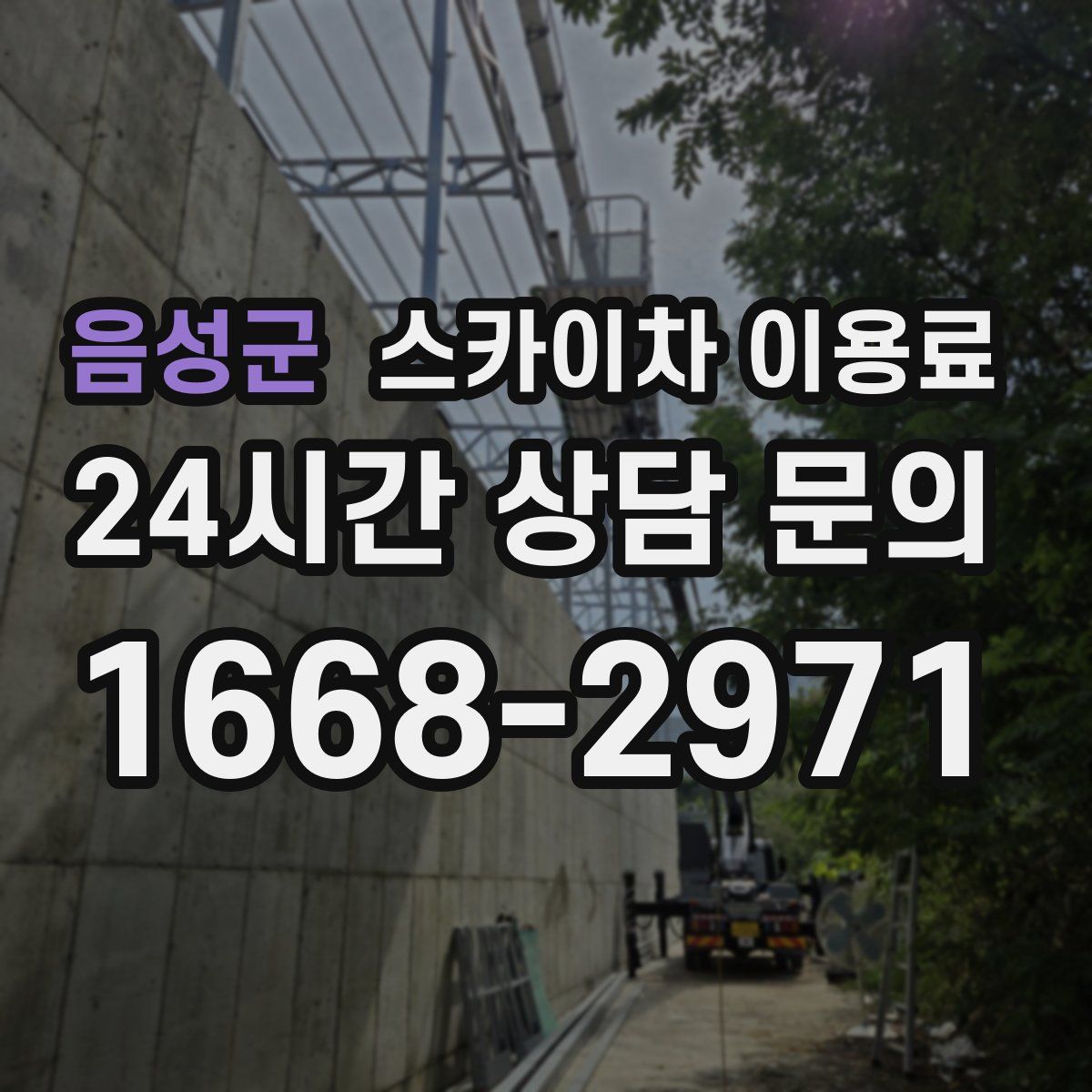 음성군 스카이차 이용료