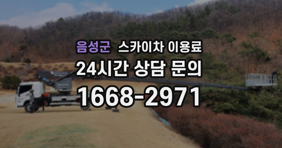 음성군 스카이차 이용료